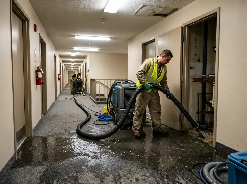 multi-unit-apartment-hallway-f-005 — frequently asked questions, Emergency Burst Pipe Water Extraction & Removal in Dentsvil…